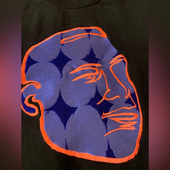 Wolf & Badger 1/10 Embroidered Sweatshirt, Gung Ho unisex adult XS - Picture 2 of 11